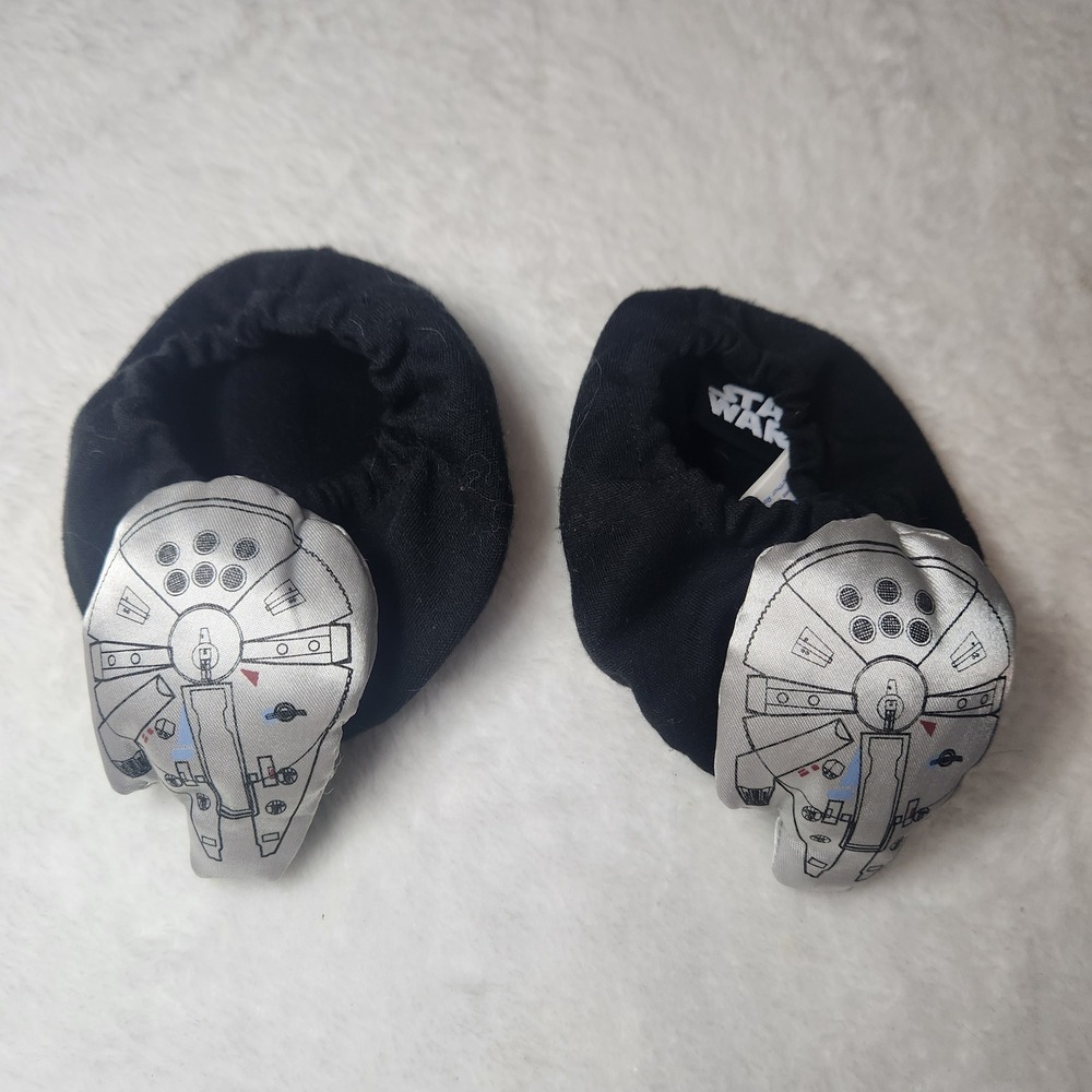 Build-A-Bear Workshop Star Wars Millennium Falcon Plush Toy Slippers Black